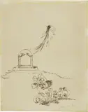 Max Ernst, Cométe et fleurs, 1920, ink on paper