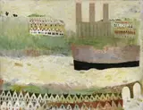 Mary Newcomb, The Estuary, 1966, oil on faesite
