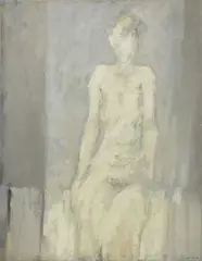 Giuseppe Ajmone, Nudo bianco, 1962, oil on canvas