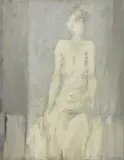 Giuseppe Ajmone, Nudo bianco, 1962, oil on canvas