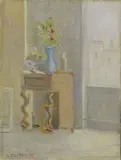 Francesco De Rocchi, Interno - esterno, 1960, oil on canvas board