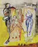 Dominique Zinkpè, Senza titolo, 2011, mixed media on canvas