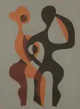 Léon Gischia, Adam et Ève, 1970, tempera on paper