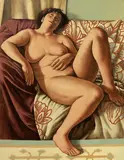 Livio Scarpella, Il copridivano nudo 2, 2001, oil on canvas