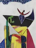 Gianni Dova, Senza titolo, 1960, mixed media on paper applicata on canvas