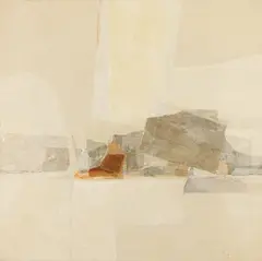 Kenzo Okada, Senza titolo, 1954, oil and mixed media on canvas