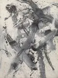 Toti Scialoja, Grigio, 1987, vinavil and acrylic on canapa