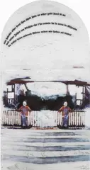 Non avrai altro Dio all'infuori di me by Emilio Isgrò, 1994, acrylic on canvas tesa on panel, offered Dec 2018