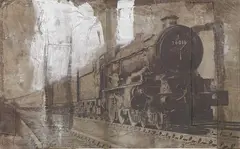 Luca Pignatelli, Treno, 2011, acrylic on telone di copertura di vagone ferroviario