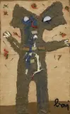 Enrico Baj, Personaggio, 1956, oil