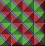 Hans Jörg Glattfelder, Pyr 56/68, 1968, acrylic on plastica applicata on panel