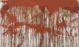 Hermann Nitsch, Senza titolo, 1987, sangue and pittura on canvas