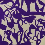 Viola d'Egitto by Carla Accardi, 2008, vinilico on canvas grezza, offered Dec 2018