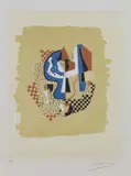 Gino Severini, Natura morta con fruttiera, 1964, lithograph