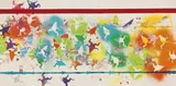Alighiero Boetti, Rane, screenprint on paper