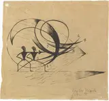 Virgilio Marchi, La scherma, ink on paper