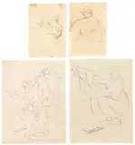 Quattro disegni by Lorenzo Viani, A) Volto, offered Dec 2017