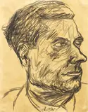 Ritratto by Ottone Rosai, charcoal on paper, offered Dec 2017