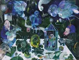 Vivere in campagna by Antonio Possenti, 1983, oil on faesite, offered Dec 2017