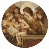 Giuseppe Cesetti, Tre fantini, oil on canvas