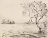 Paesaggio by Arturo Tosi, charcoal on paper, offered Dec 2017