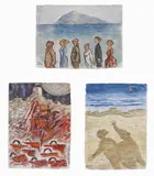Giampaolo Talani, Tre opere, mixed media on paper