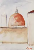 Ottone Rosai, Il Cupolone, watercolour on paper