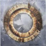 Dessin de feu by Bernard Aubertin, 2010, fiammiferi bruciati on canvas, offered Dec 2017