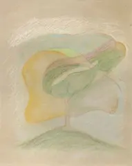 Cesare Andreoni, Grande albero, pastel on card