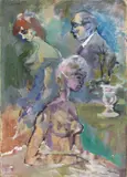 Salotto by Mino Maccari, 1956, oil on canvas, offered Dec 2017