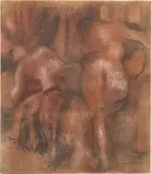 Carlo Corsi, Modelle, 1934, mixed media on card