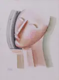 Mario Tozzi, Testina, 1979, pastel on paper
