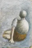 Figura seduta by Ottone Rosai, oil on panel, offered Dec 2017