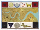 Lucio Del Pezzo, Il grande fiume, Collage polimaterico