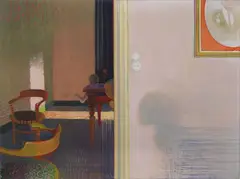 Cache-cache by Leonardo Cremonini, 1965, oil on canvas, offered Dec 2017