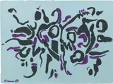 Verde viola by Carla Accardi, 1989, gouache on paper, offered Dec 2017