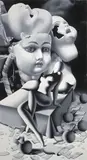 Mark Kostabi, Le bambole di ieri, 2005, oil
