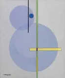 Luigi Veronesi, Costruzione K517, 1989, oil on canvas