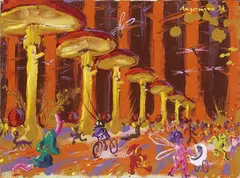 Peter Angermann, Senza titolo, 1990, oil on canvas