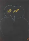 Mario Merz, Gufo, 1978, pastelli on paper