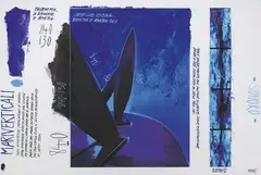 Mari verticali by Fabrizio Plessi, 2011, mixed media on paper applicata on panel, offered Dec 2017