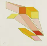 Achille Perilli, Il soffio di un rimorso, 1992, mixed media on canvas