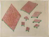 Mario Merz, Tavole con le zampe diventano tavoli, 1977, mixed media on canvas