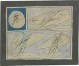 Achille Perilli, L'ultimo bluff, 1964, acrylic and mixed media on canvas