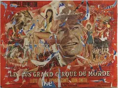Rotella, Il circo, 1964, décollage on canvas