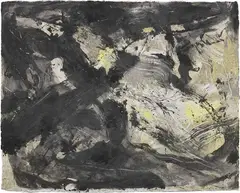 (G.T.-E.V. 8/90 W.11) by Emilio Vedova, 1990, oil and mixed media on card, offered Dec 2017