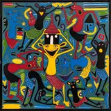 George Lilanga, untitled, acrylics on canvas