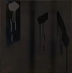 Ennio Finzi, Black on black, oil on canvas