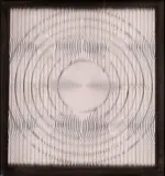 Guido Baldessari, Vibrations, 1982, mixed media on cardboard with grained glass