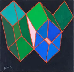 Achille Perilli, Turban, 1988, mixed media on canvas
